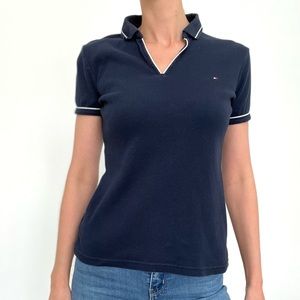 Tommy Hilfiger Navy Short Sleeve Preppy Polo